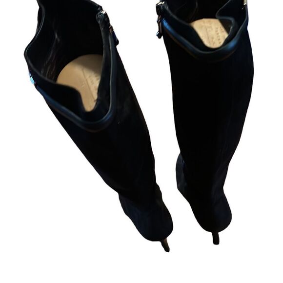Tahari Black Suede Tall Boots Size 9 1/2 M - Picture 2 of 8